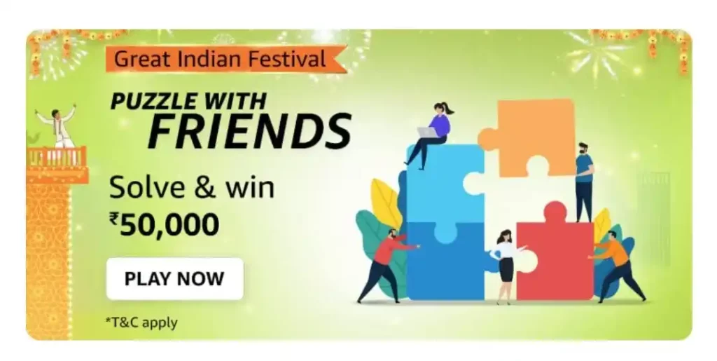 Amazon Amazon Great Indian Festival Puzzle With Friends Quiz Answers