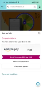 Amazon Readers Edition Spin And Win
