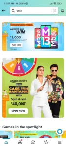 Amazon MiniTv Cash Toh Banta Hai Spin And Win