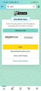 Amazon Best of Alia Bhatt Quiz Answers 