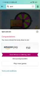 Amazon Gaming Edition Spin And Win