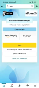 Amazon Influencer Festive Styles Quiz Answers