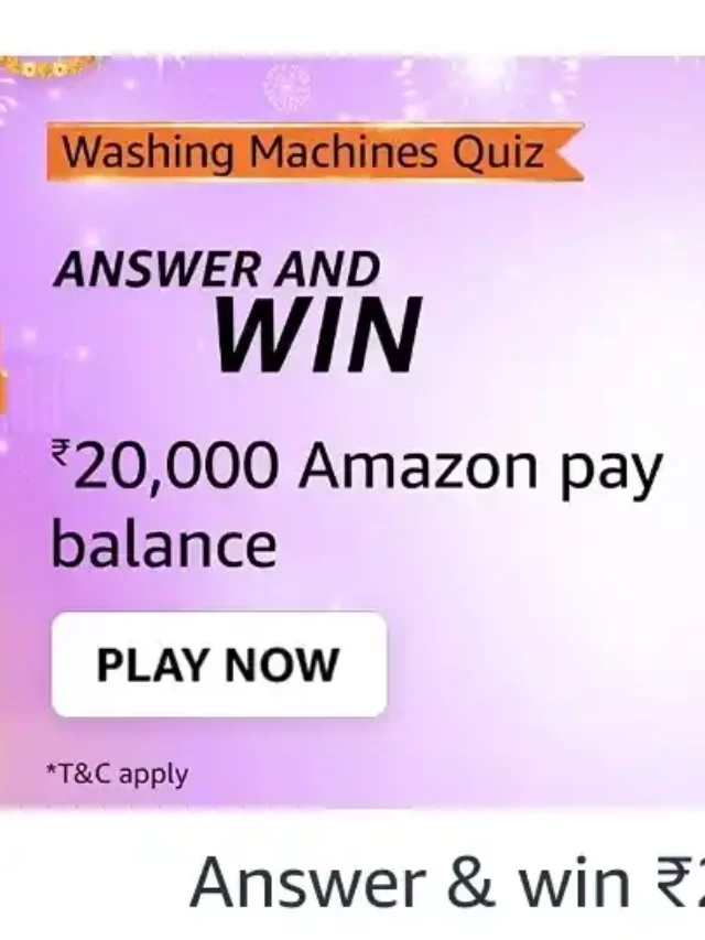 Amazon Washing Machines Quiz Answers – Win ₹20K