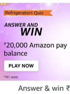 Amazon Refrigerators Quiz Answers