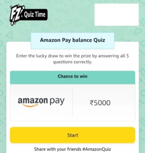 Amazon Pay Balance Quiz Answers