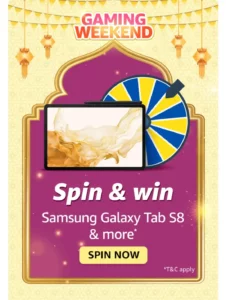Amazon Gaming Weekend Spin And Win Samsung Galaxy Tab S8