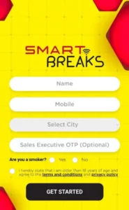 Smartbreaks Sales Executive OTP Code