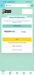 Amazon Pay Balance Quiz Answers