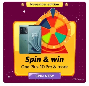 Amazon November Edition 2022 Spin And Win One Plus 10 Pro Quiz Answers