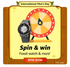 Amazon International Men's Day Spin And Win Fossil Watch