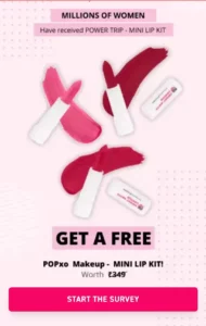 Popxo Lipstick Kit Free Sample