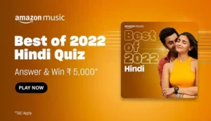 Amazon Best of 2022 Hindi Quiz Answers