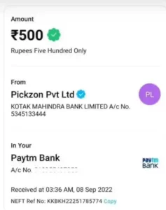 Pickzone App Refer and Earn