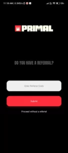Get Primal Referral Code