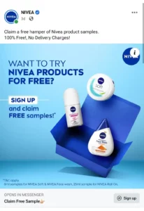 Free Sample Nivea Products