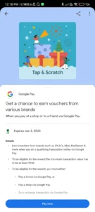 Google Pay Earn Vouchers
