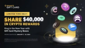 Binance Gift Card Mystery Box Ring in the New Year $40,000 Rewards