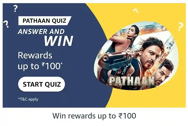 Amazon Pay Movies Pathaan Quiz Answers