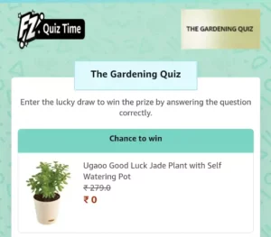 Amazon The Gardening Quiz Answers