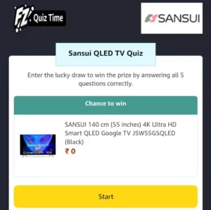Amazon Sansui QLED TV Quiz Answers