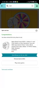 Amazon Wearable Edition Spin And Win