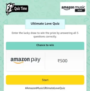 Amazon Ultimate Love Quiz Answers
