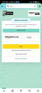 Amazon Ultimate Love Hindi Quiz Answers