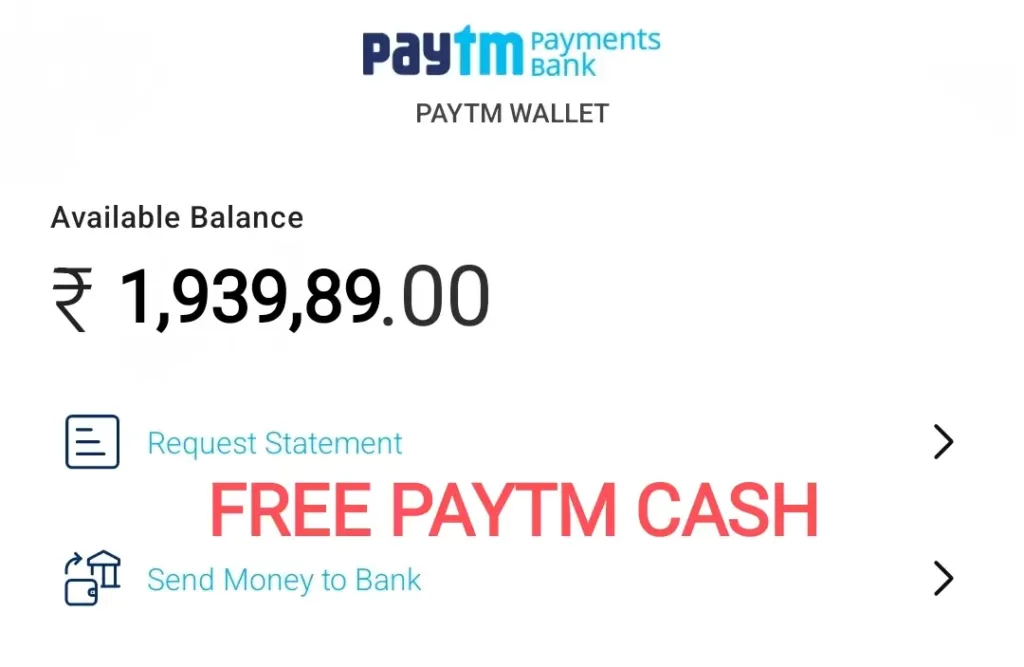 Free PayTM Cash
