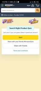 Amazon Search Right Product Quiz Answers