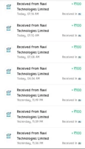 Navi App Payment Proof