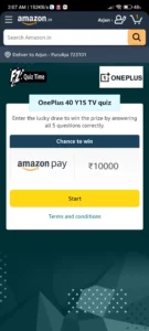 Amazon OnePlus 40 Y1S TV Quiz Answers