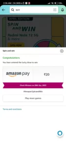 Amazon April Edition Spin And Win