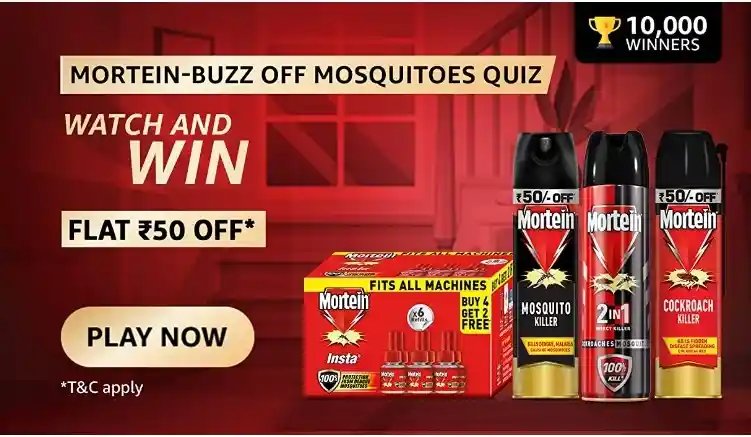 Amazon Mortein Buzz Off Mosquitoes Quiz Answers