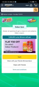 Amazon Dabur Quiz Answers