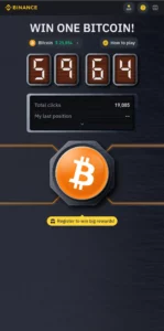 Binance Bitcoin Button Game