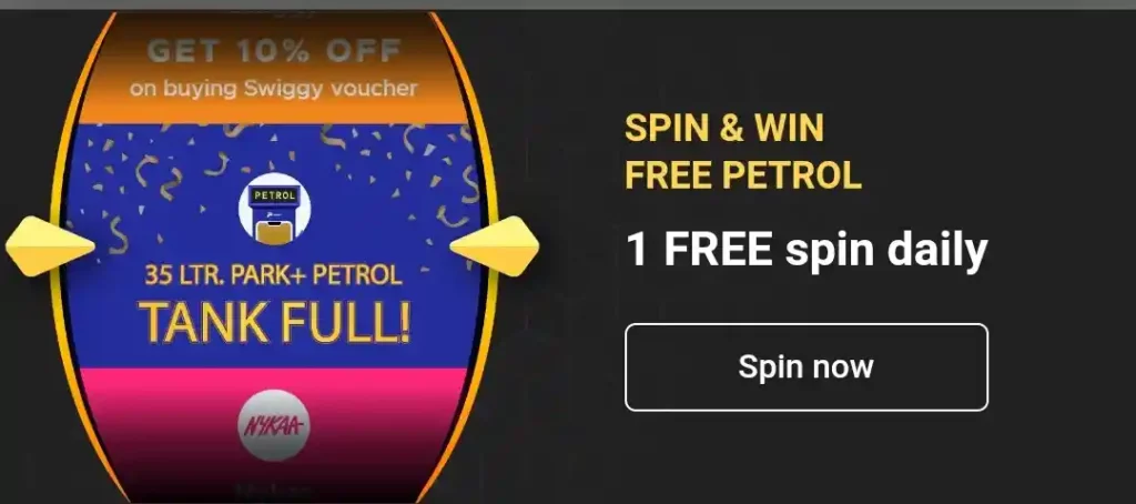 Park+ Spin and Win Free Petrol