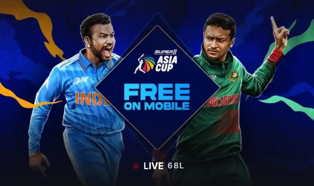 Disney+ Hotstar Asia Cup Free Watch IND vs BAN Today Live Match