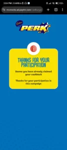Paytm Perk Campaign Contest