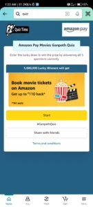 Amazon Pay Movies Ganpath Quiz Answers